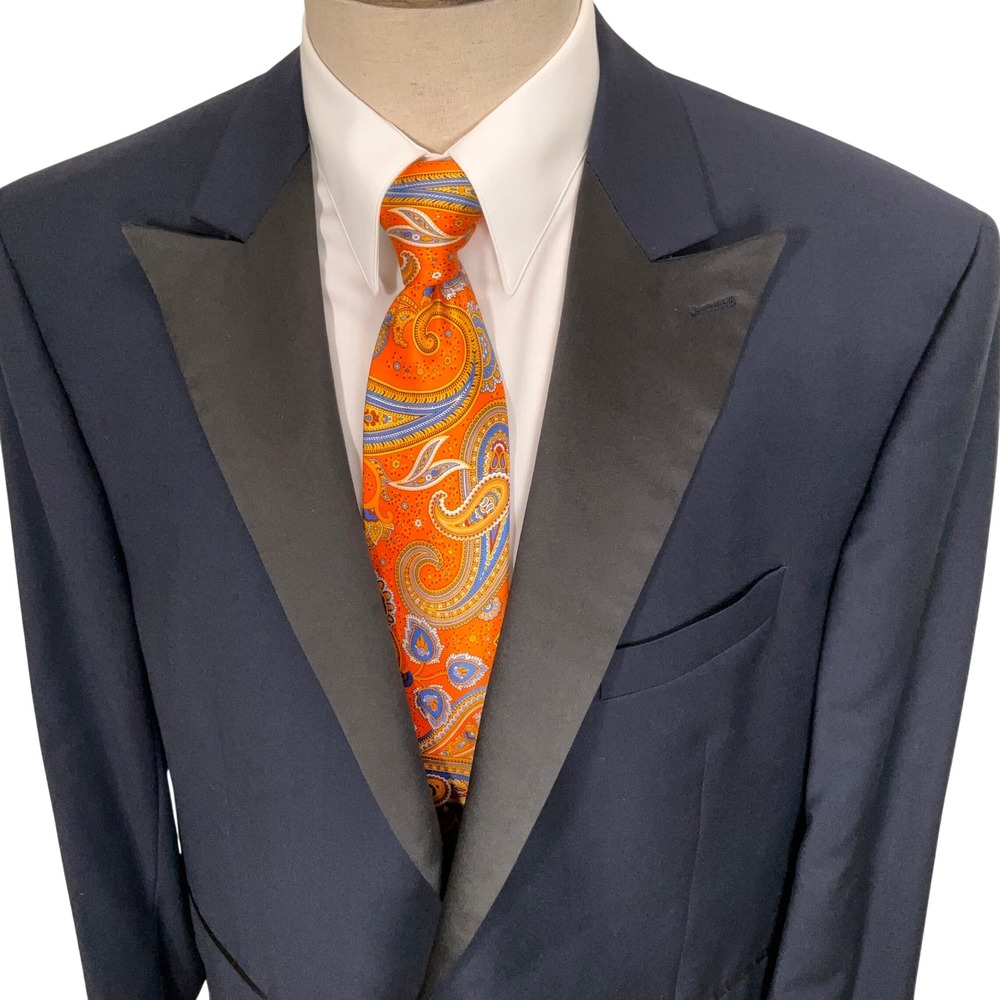 Paul Betenly Tuxedo Blazer Mens 48R Navy Preston 1607 Lanificio Fillarte Jacket